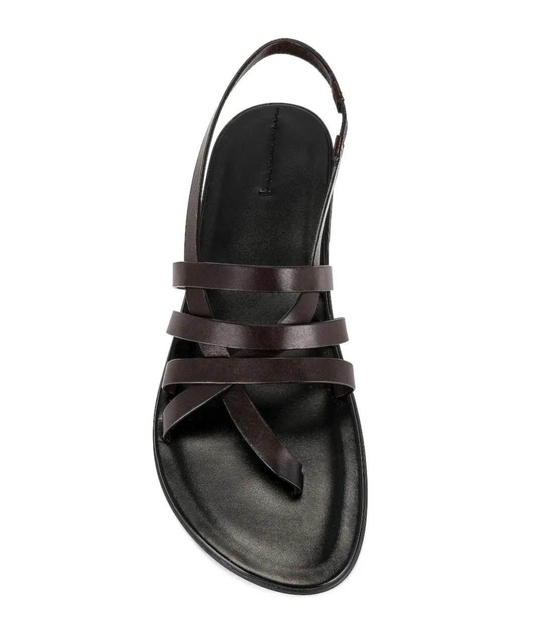 THE ROW Коричневые кожаные сандалии, фото 8