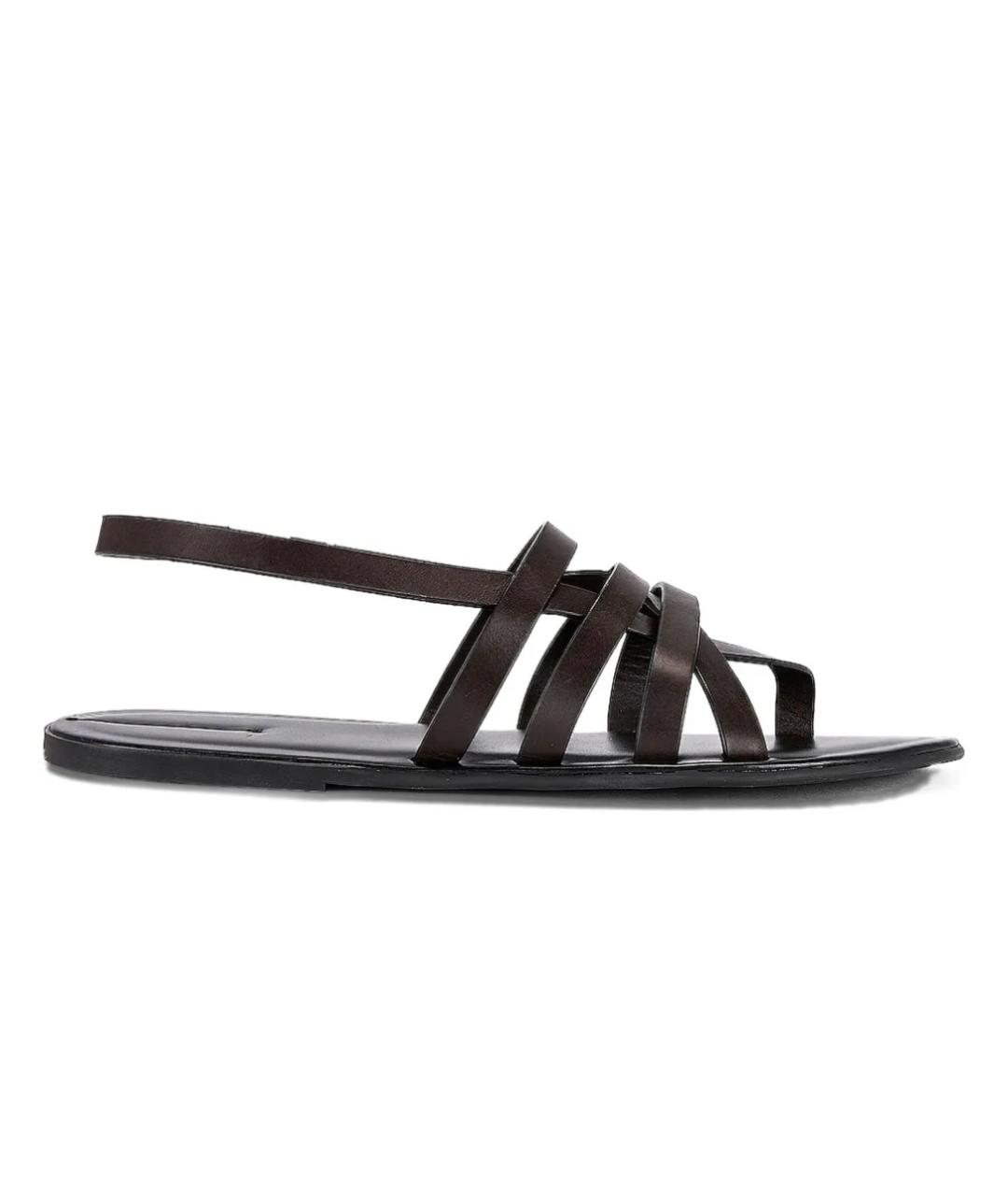 THE ROW Коричневые кожаные сандалии, фото 9
