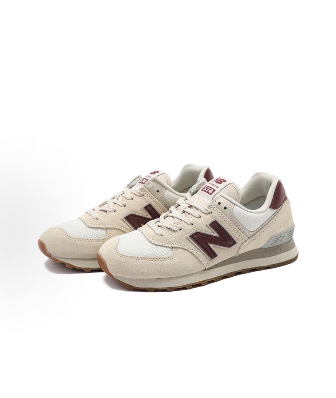 NEW BALANCE Бежевые замшевые кроссовки, фото 2