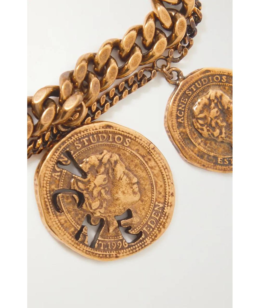 ACNE STUDIOS Золотой латунный браслет, фото 3