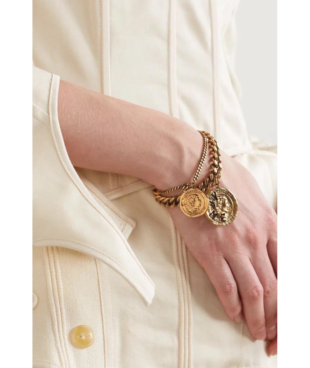 ACNE STUDIOS Золотой латунный браслет, фото 2
