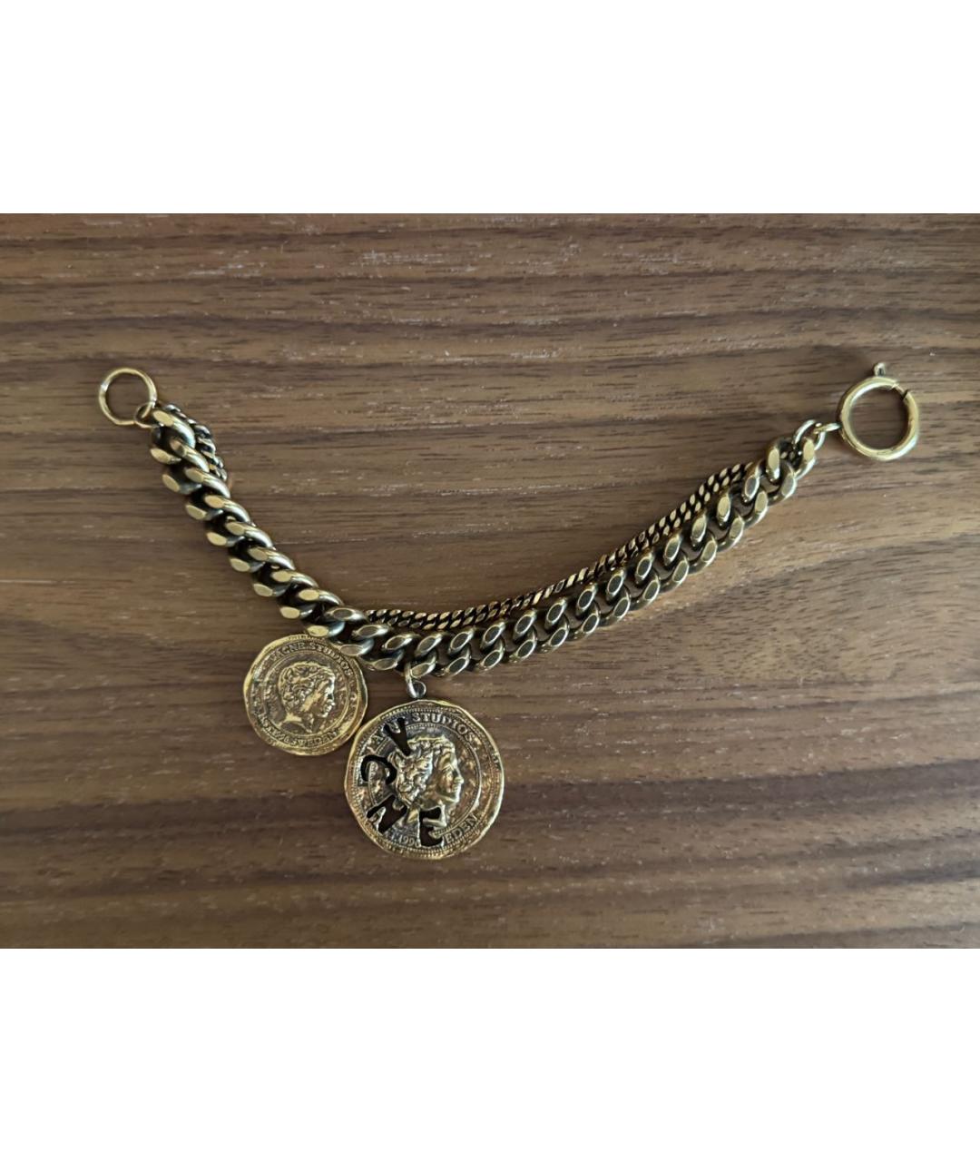 ACNE STUDIOS Золотой латунный браслет, фото 5