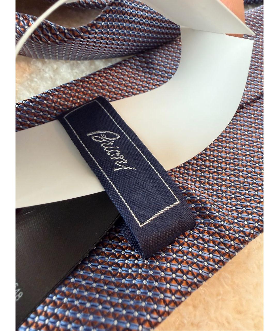 BRIONI Синий шелковый галстук, фото 7