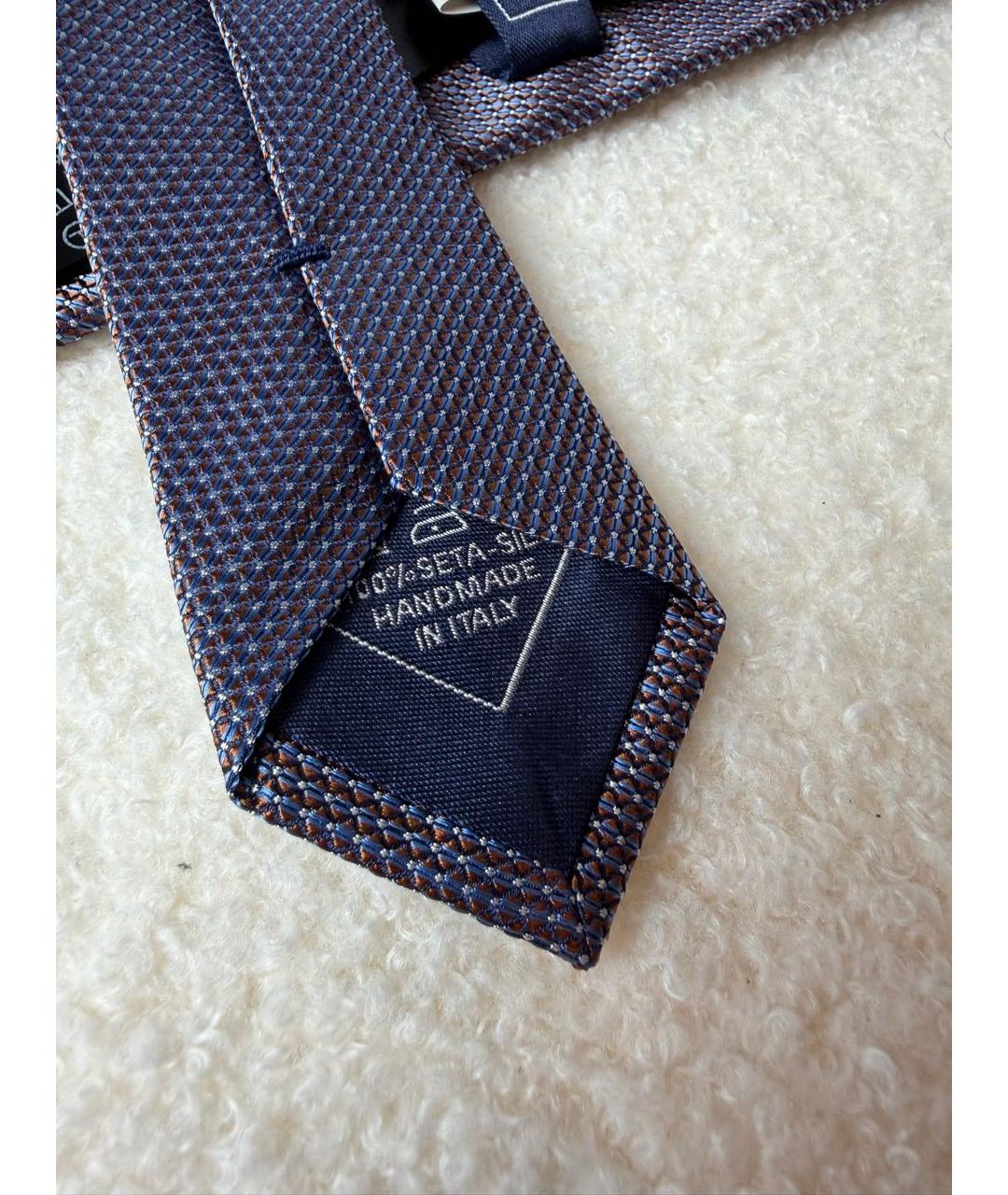BRIONI Синий шелковый галстук, фото 5