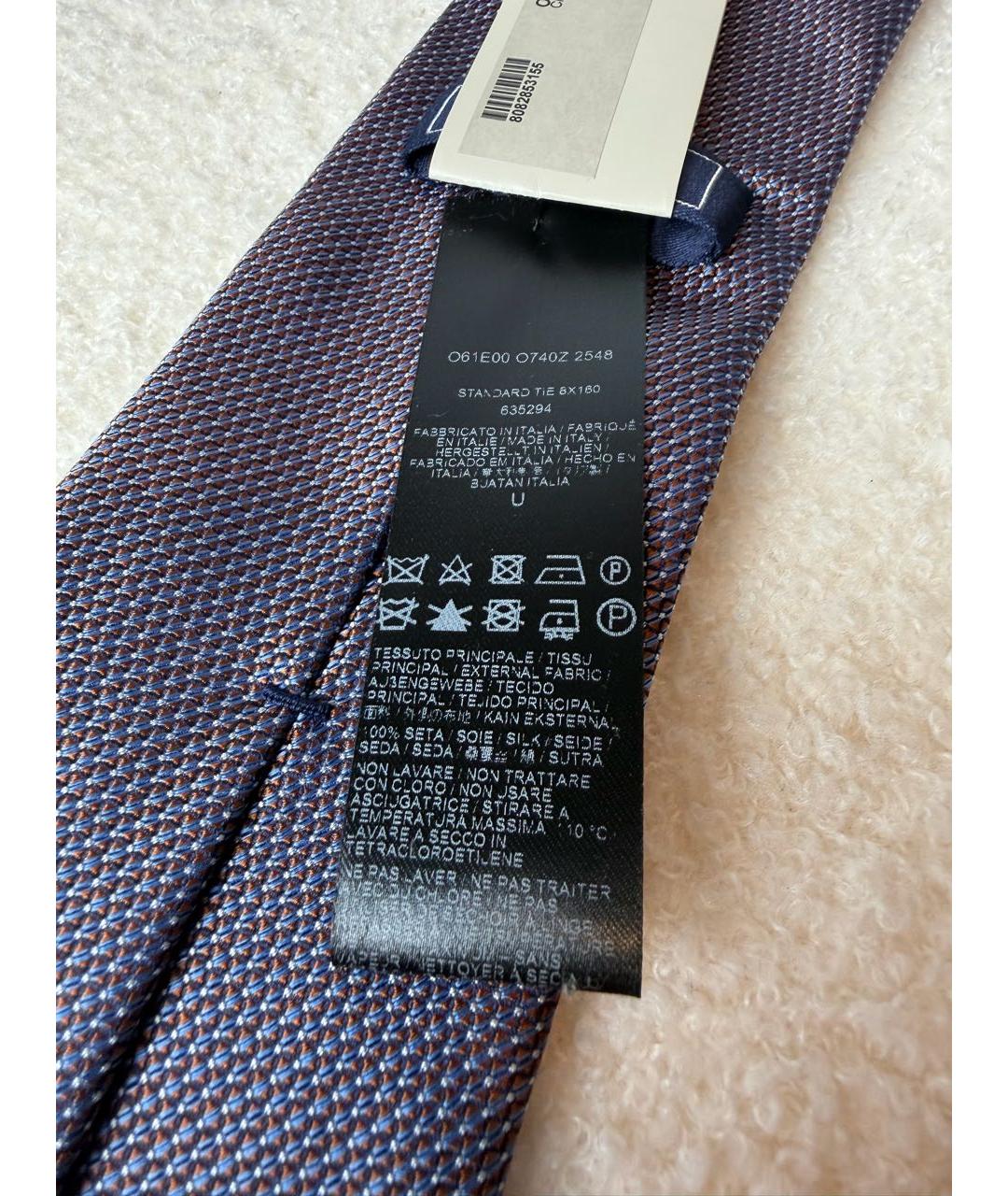 BRIONI Синий шелковый галстук, фото 8