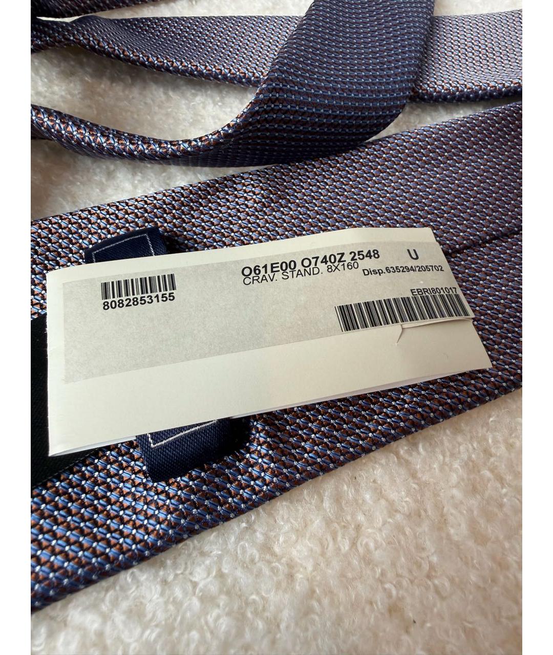 BRIONI Синий шелковый галстук, фото 6