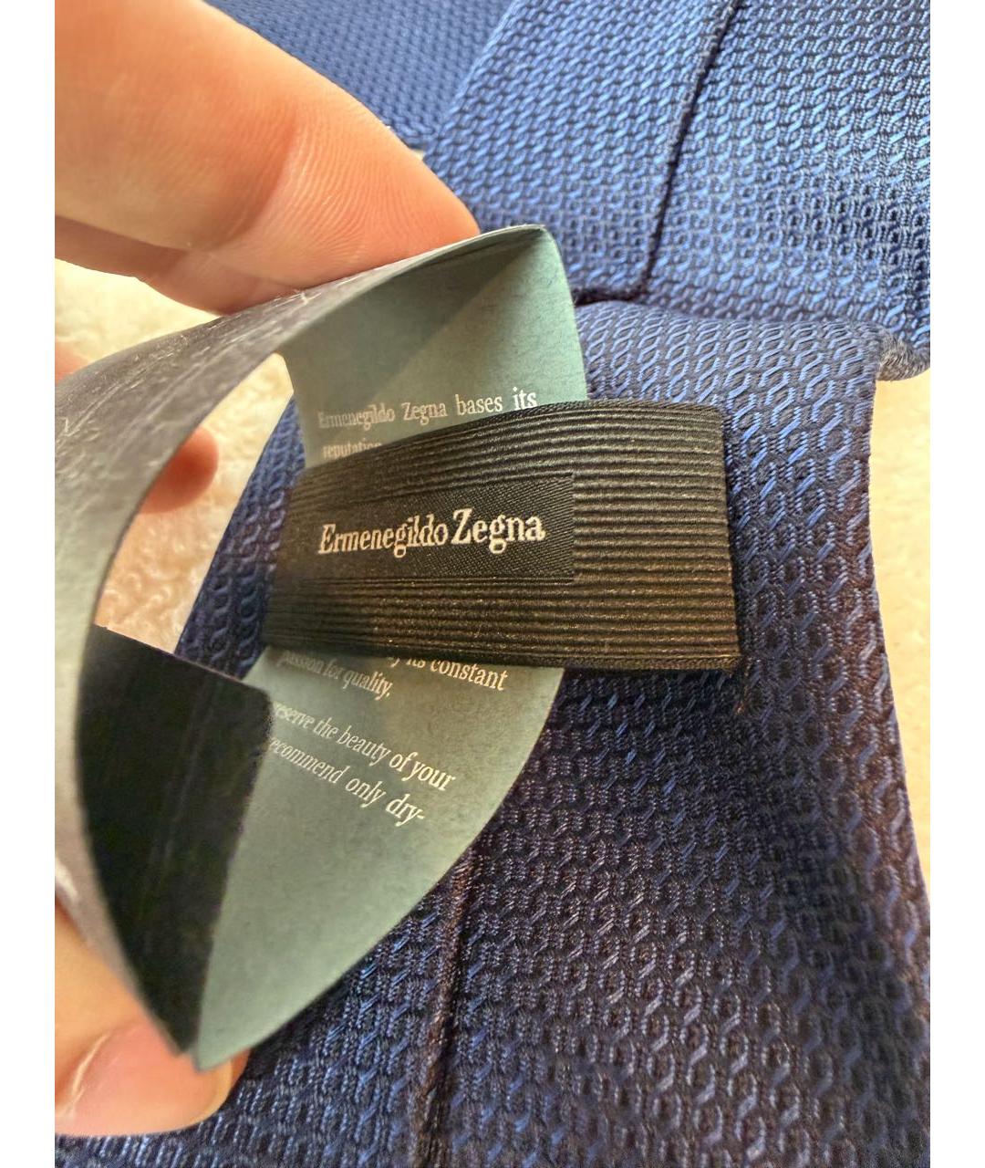 BRIONI Синий шелковый галстук, фото 7