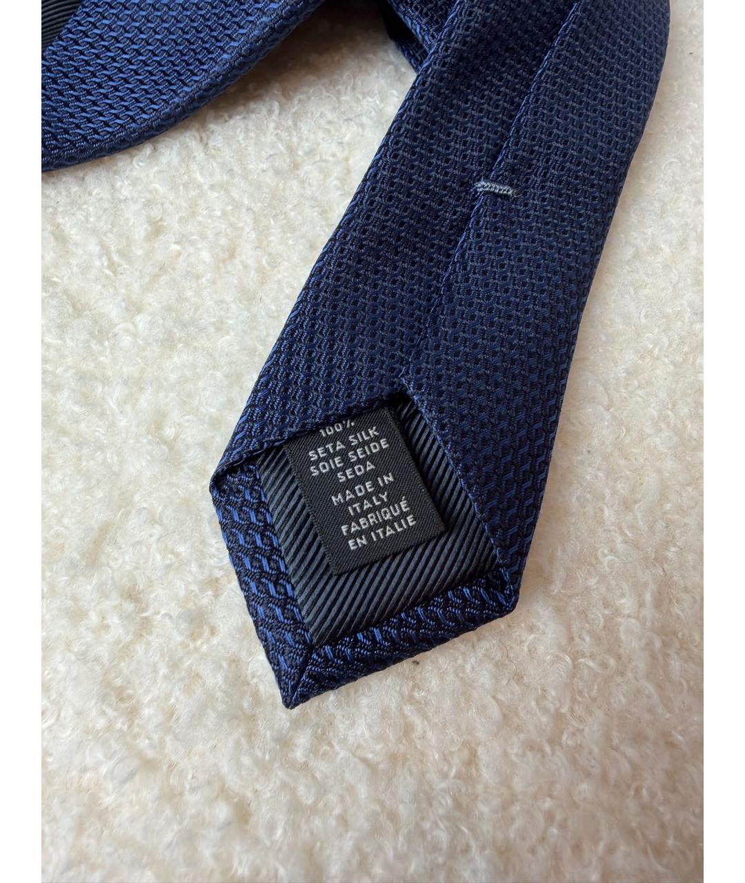 BRIONI Синий шелковый галстук, фото 4