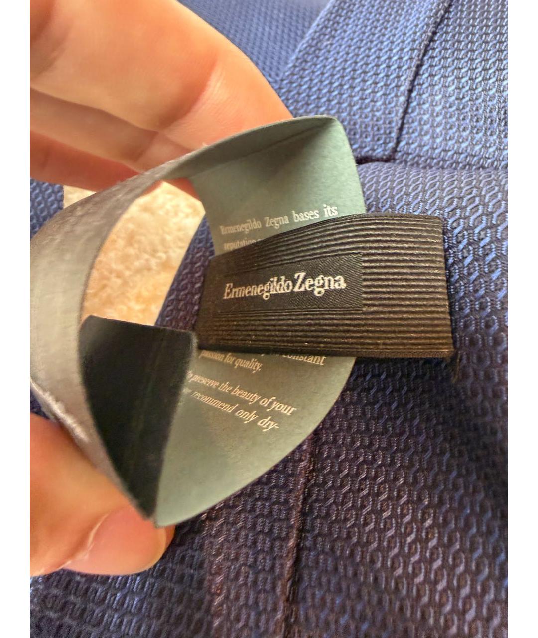 BRIONI Синий шелковый галстук, фото 6