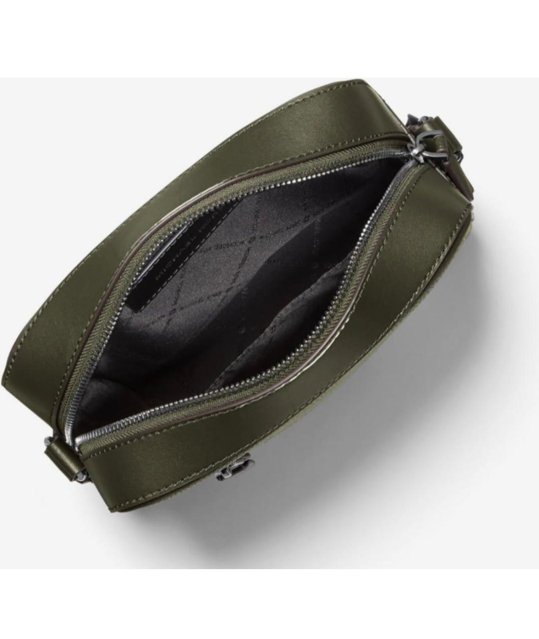 MICHAEL KORS Хаки кожаная сумка на плечо, фото 2