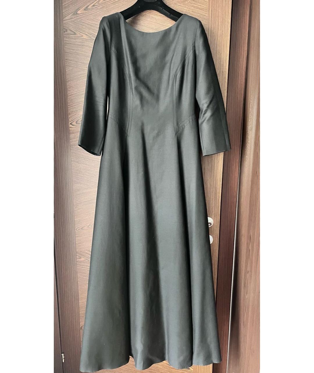 ALBERTA FERRETTI Черное шерстяное вечернее платье, фото 9