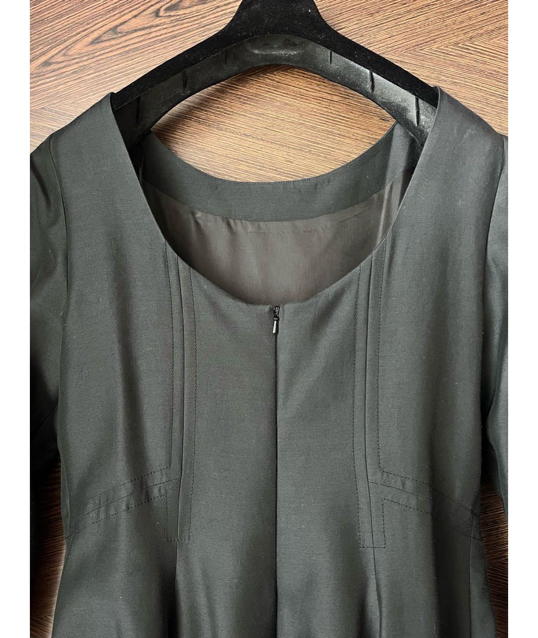 ALBERTA FERRETTI Черное шерстяное вечернее платье, фото 4