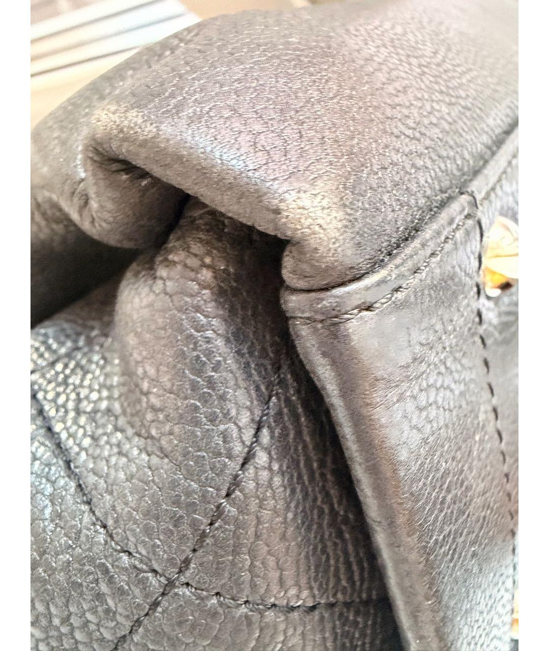 CHANEL Черная кожаная сумка тоут, фото 4