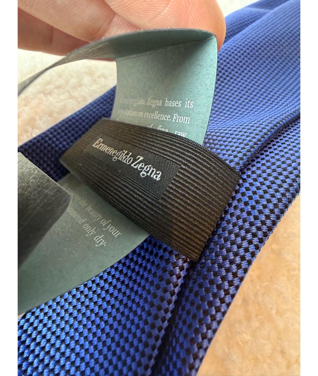 ERMENEGILDO ZEGNA XXX Синий шелковый галстук, фото 6