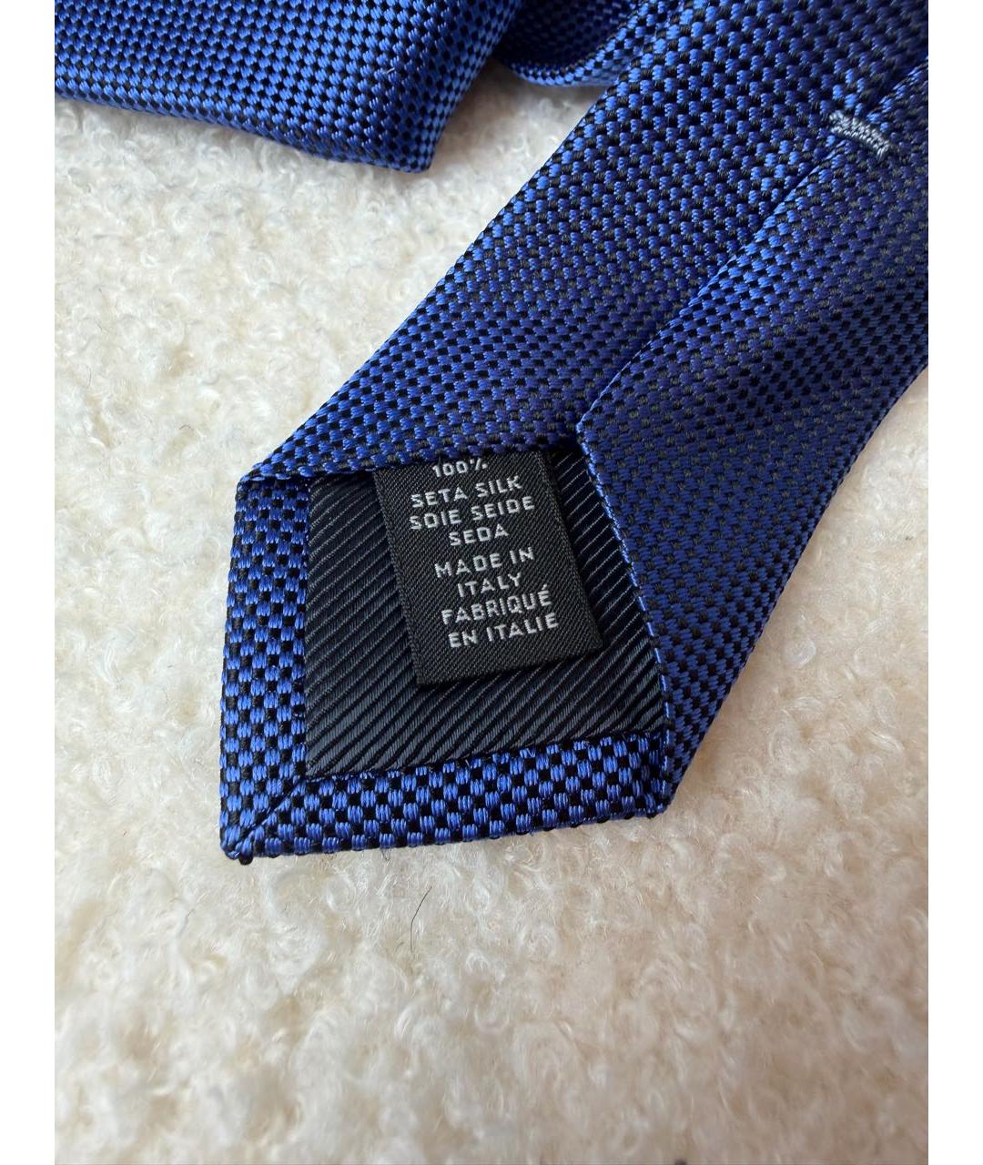 ERMENEGILDO ZEGNA XXX Синий шелковый галстук, фото 4