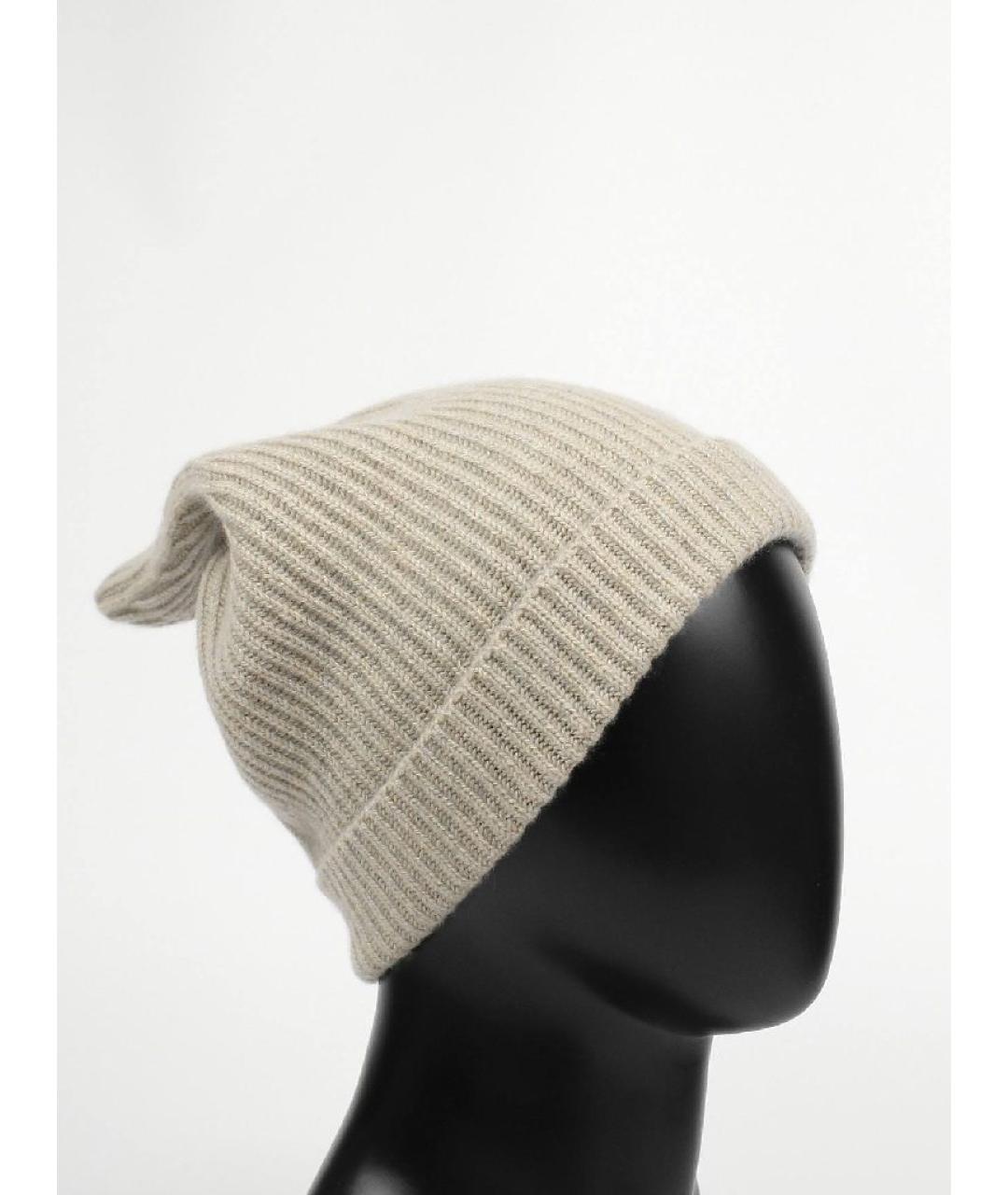 LORO PIANA Бежевая кашемировая шапка, фото 6