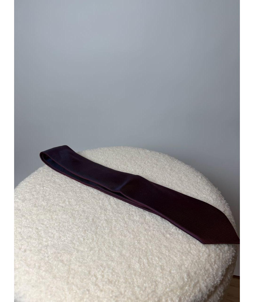 ERMENEGILDO ZEGNA XXX Бордовый шелковый галстук, фото 2