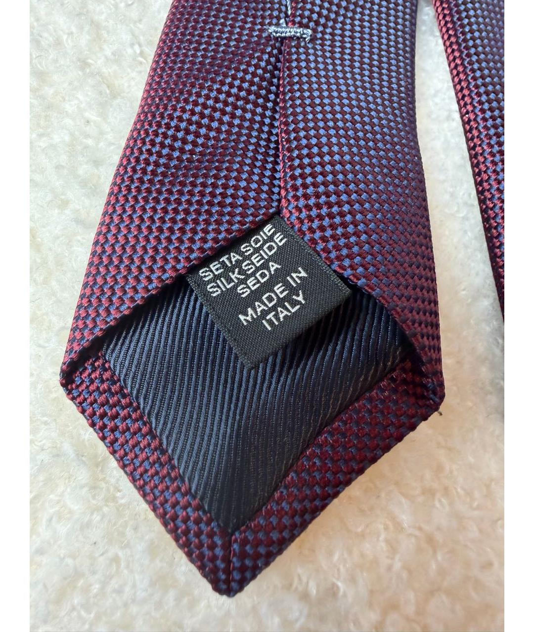 ERMENEGILDO ZEGNA XXX Бордовый шелковый галстук, фото 5