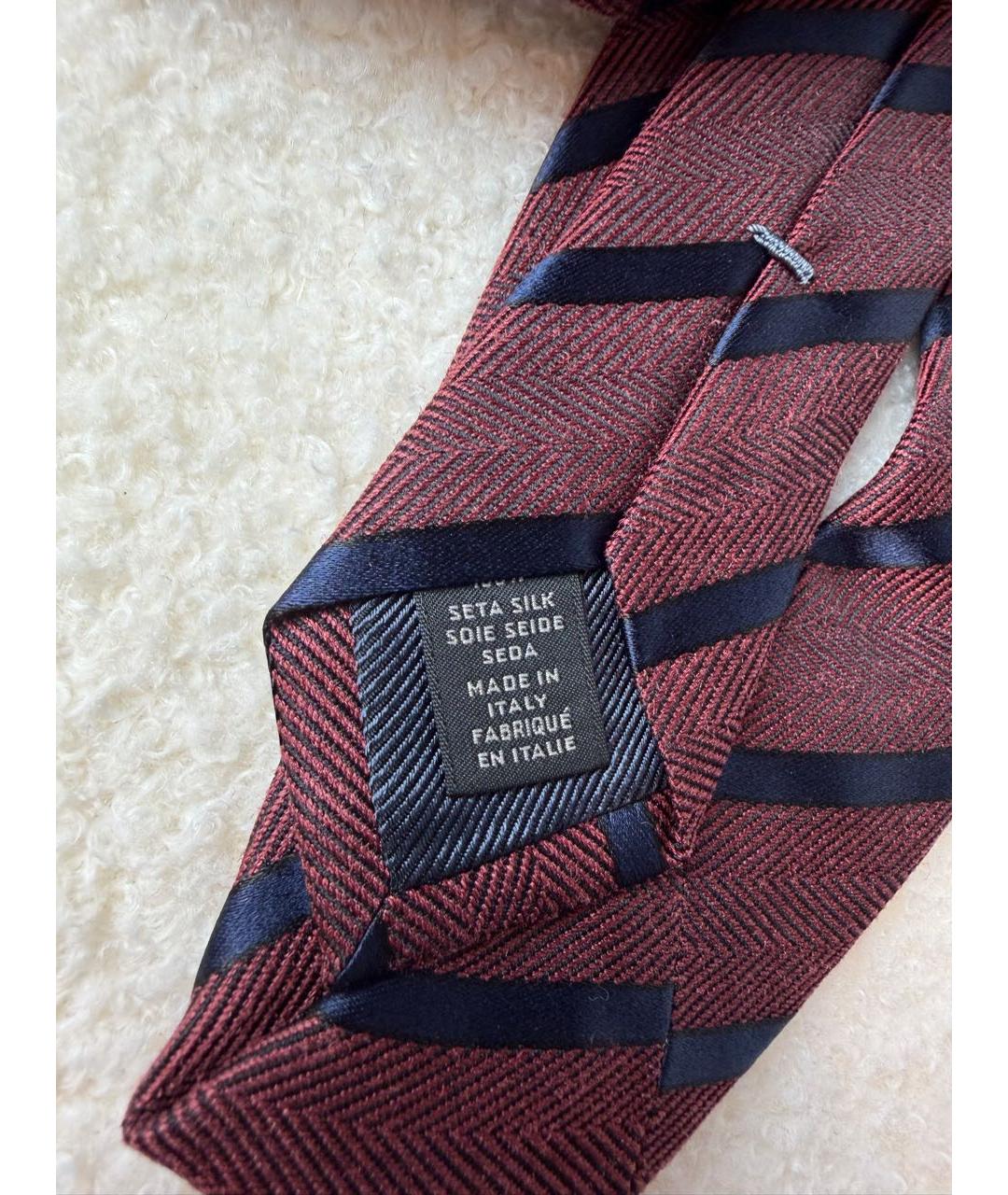 ERMENEGILDO ZEGNA XXX Бордовый шелковый галстук, фото 5
