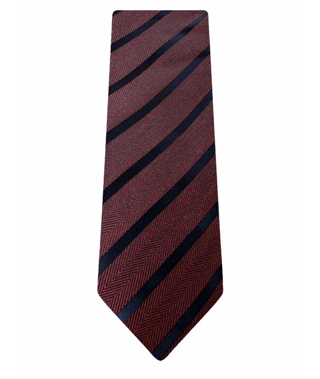 ERMENEGILDO ZEGNA XXX Бордовый шелковый галстук, фото 1
