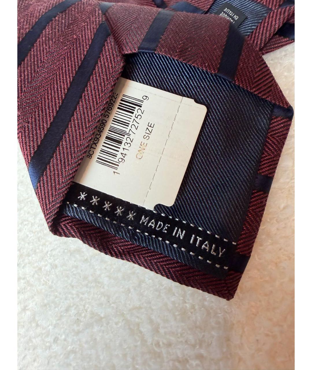 ERMENEGILDO ZEGNA XXX Бордовый шелковый галстук, фото 4