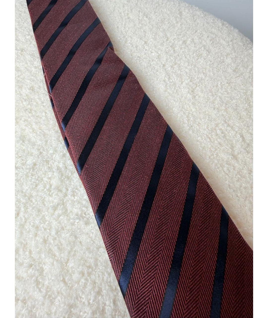 ERMENEGILDO ZEGNA XXX Бордовый шелковый галстук, фото 2