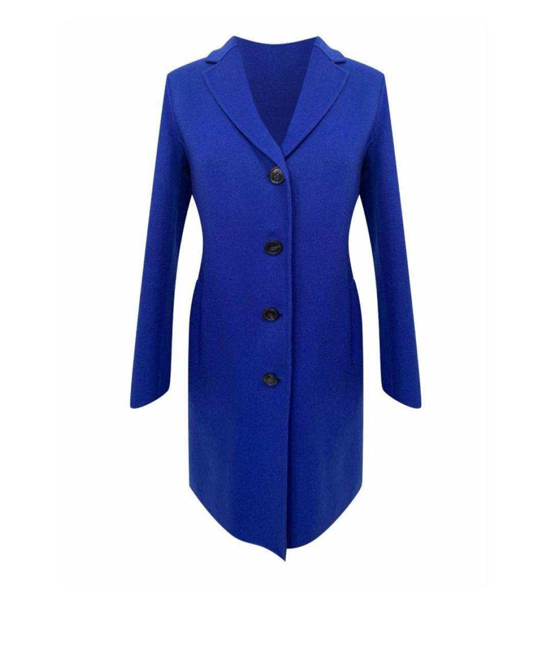 WEEKEND MAX MARA Синее шерстяное пальто, фото 7