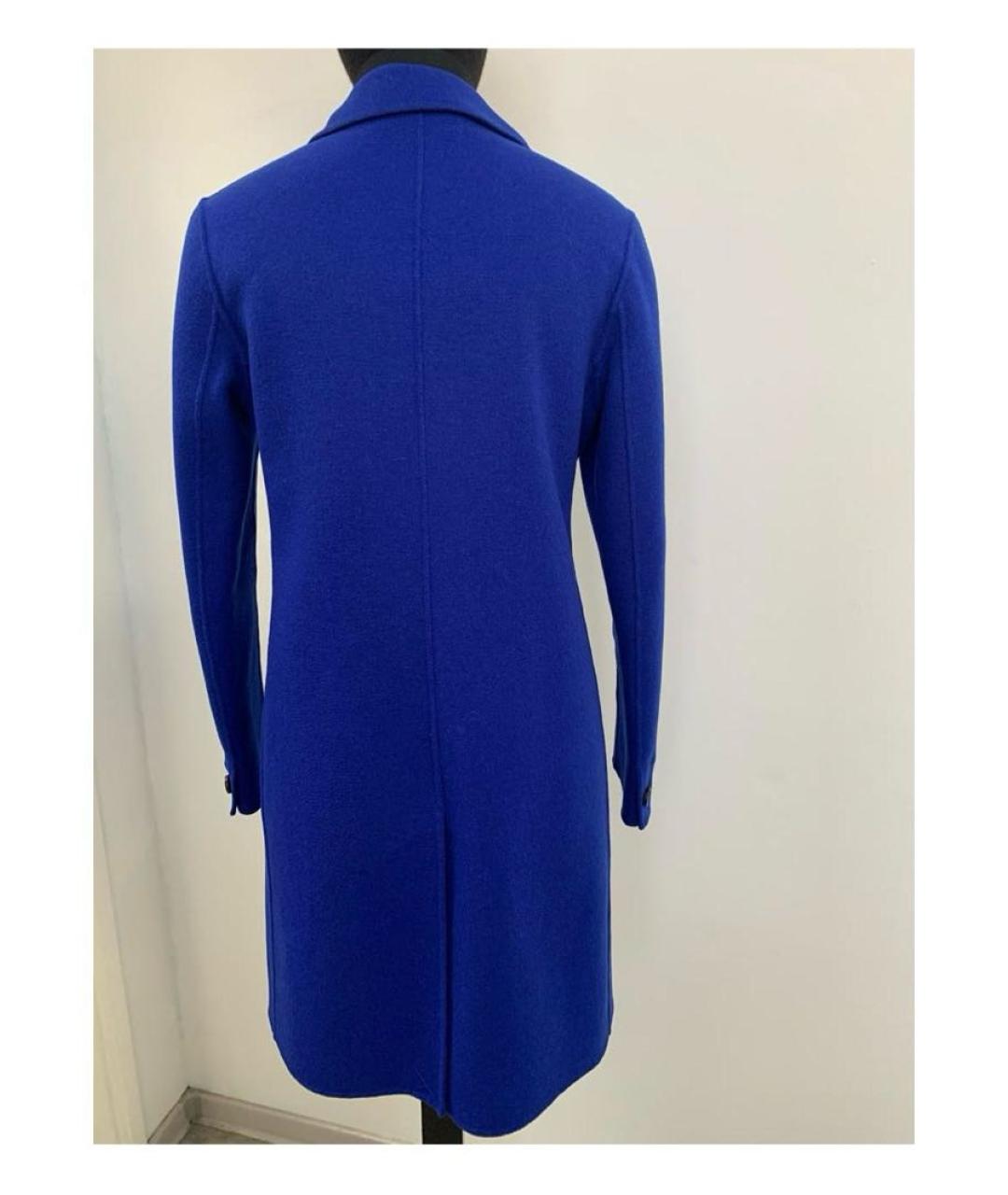 WEEKEND MAX MARA Синее шерстяное пальто, фото 3