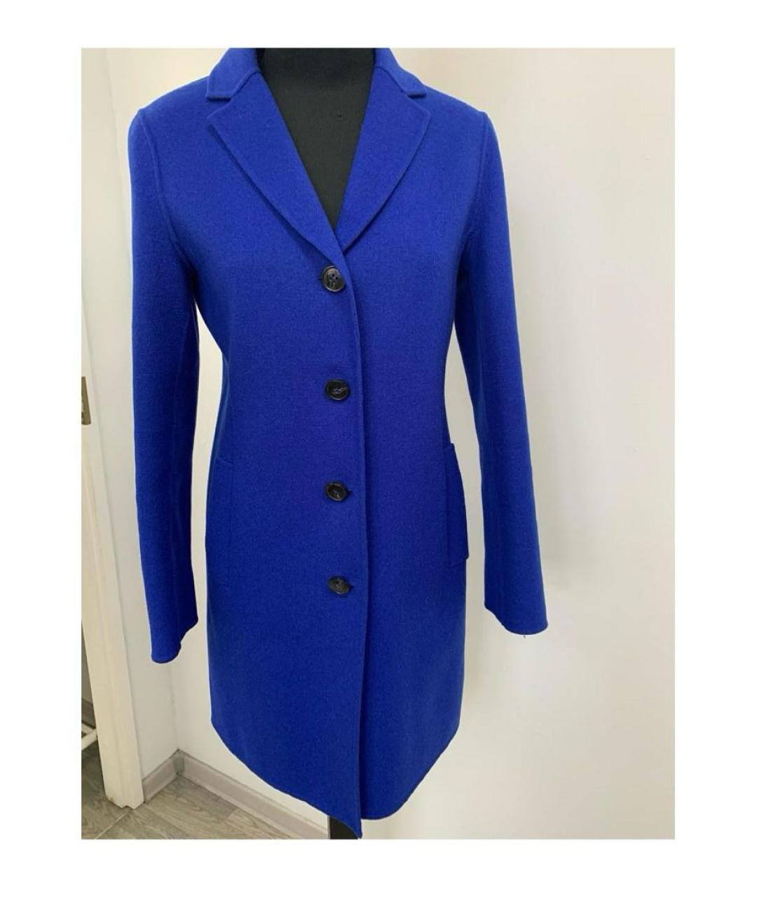 WEEKEND MAX MARA Синее шерстяное пальто, фото 4