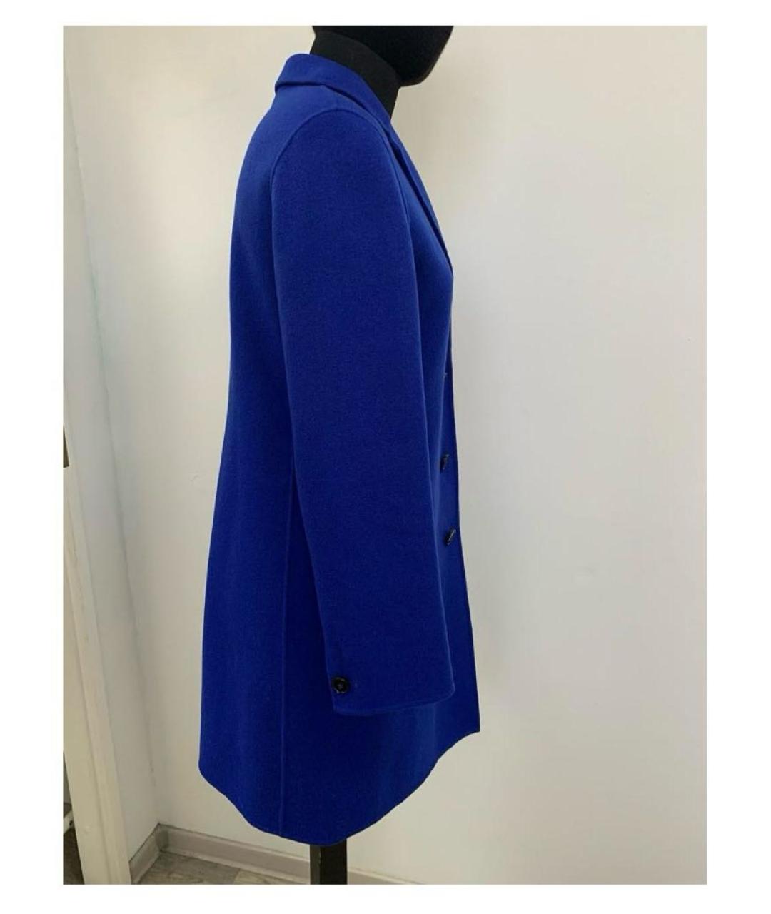 WEEKEND MAX MARA Синее шерстяное пальто, фото 2