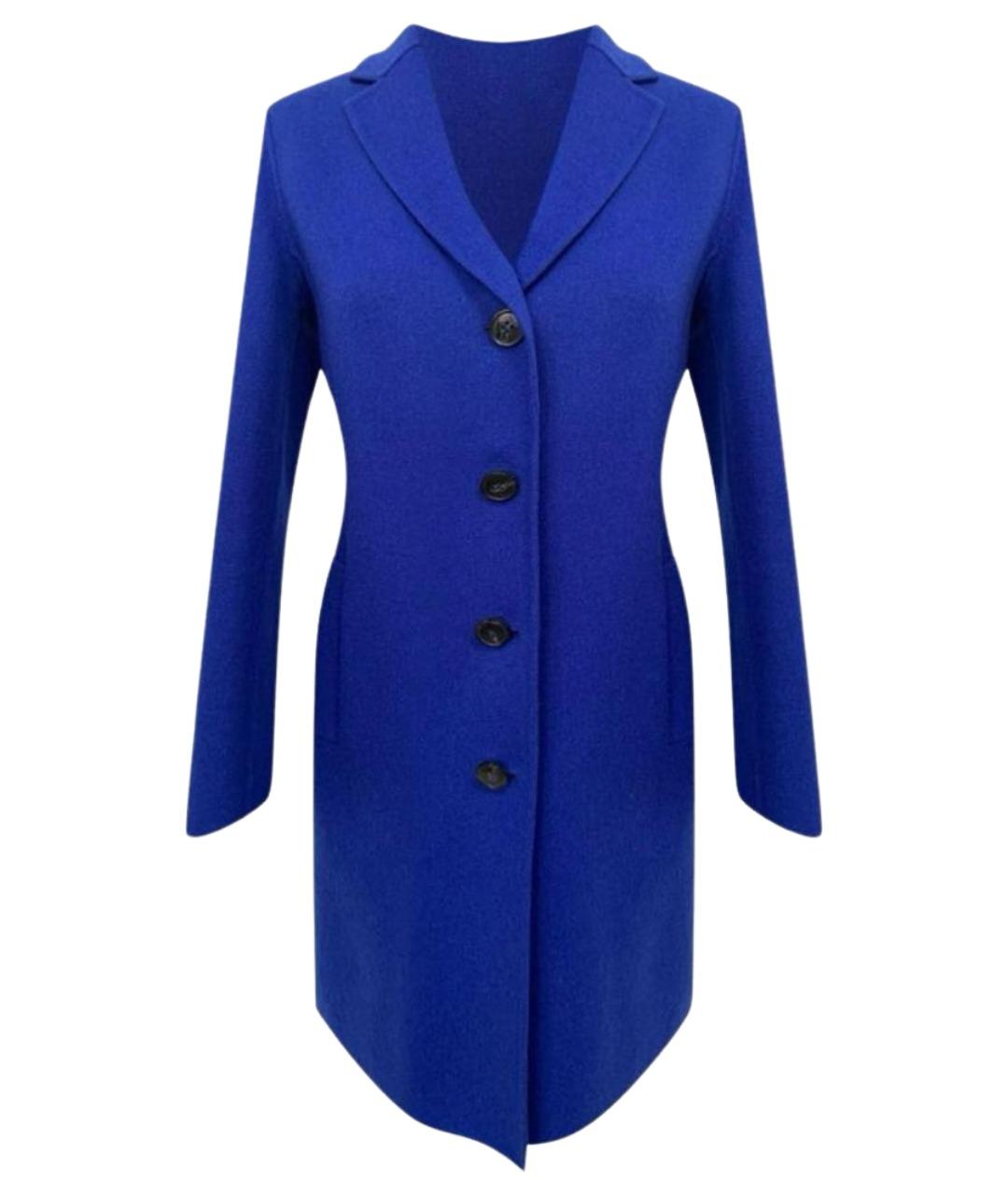 WEEKEND MAX MARA Синее шерстяное пальто, фото 1