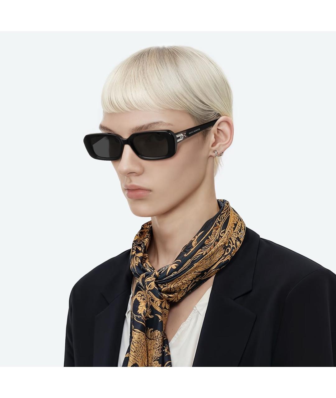 GENTLE MONSTER Черные пластиковые солнцезащитные очки, фото 2