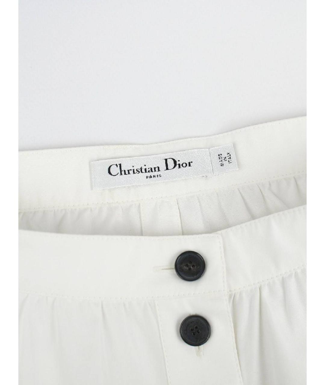 CHRISTIAN DIOR Белая юбка миди, фото 3