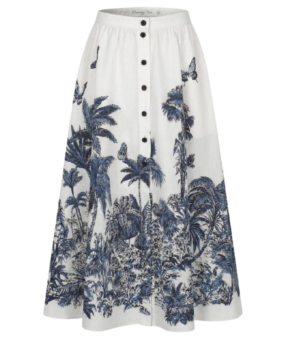 CHRISTIAN DIOR Белая юбка миди, фото 1