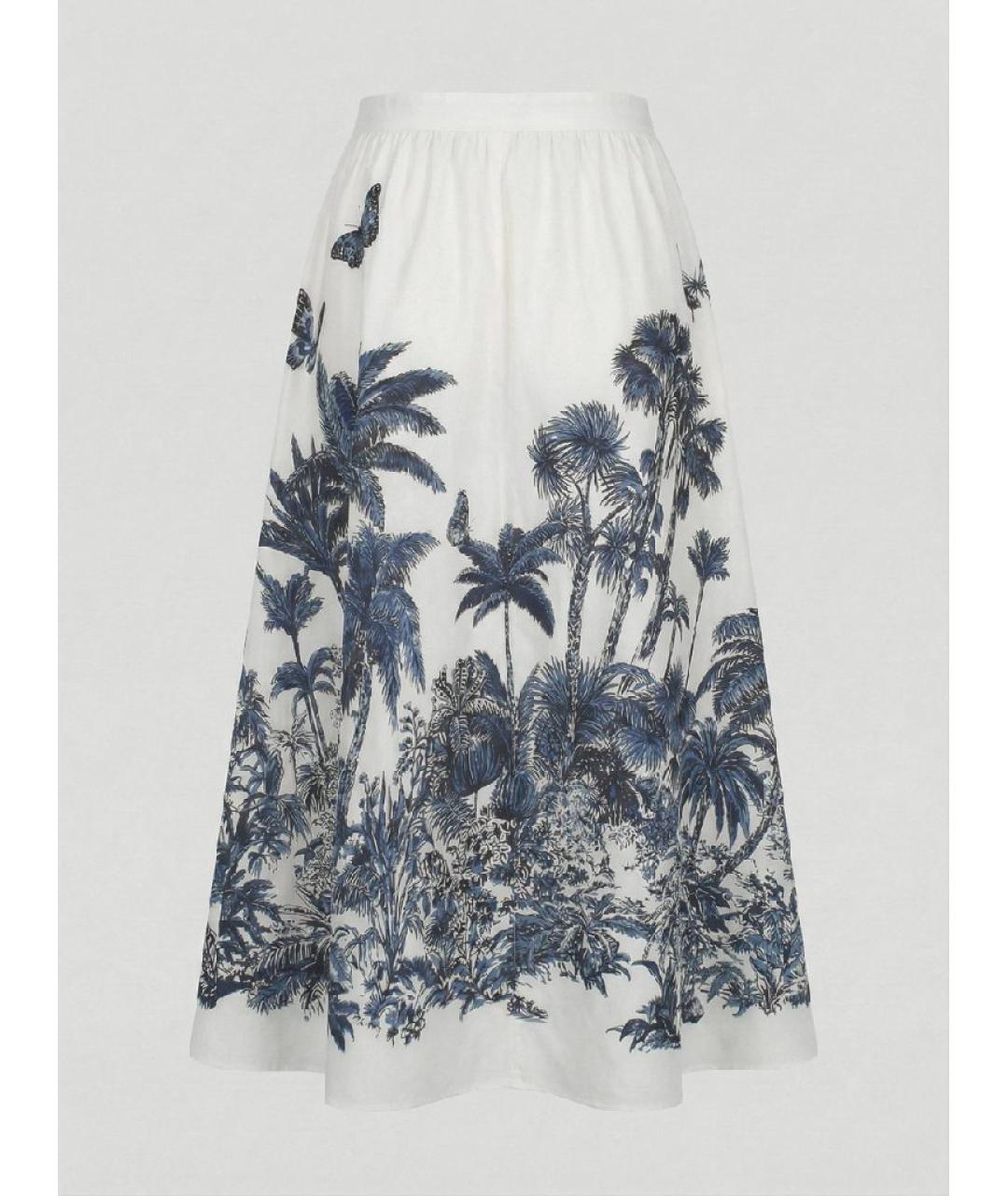 CHRISTIAN DIOR Белая юбка миди, фото 2