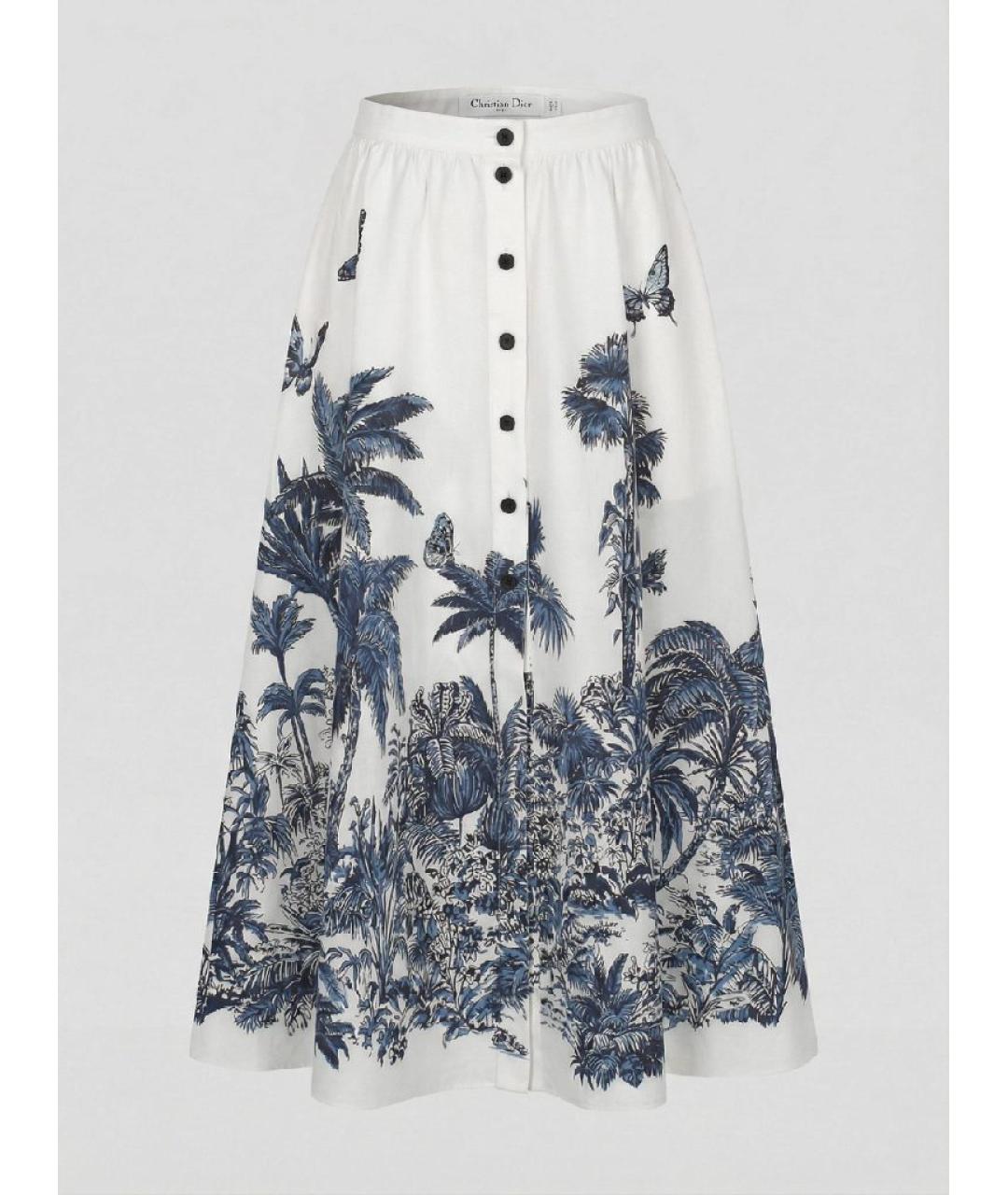 CHRISTIAN DIOR Белая юбка миди, фото 8