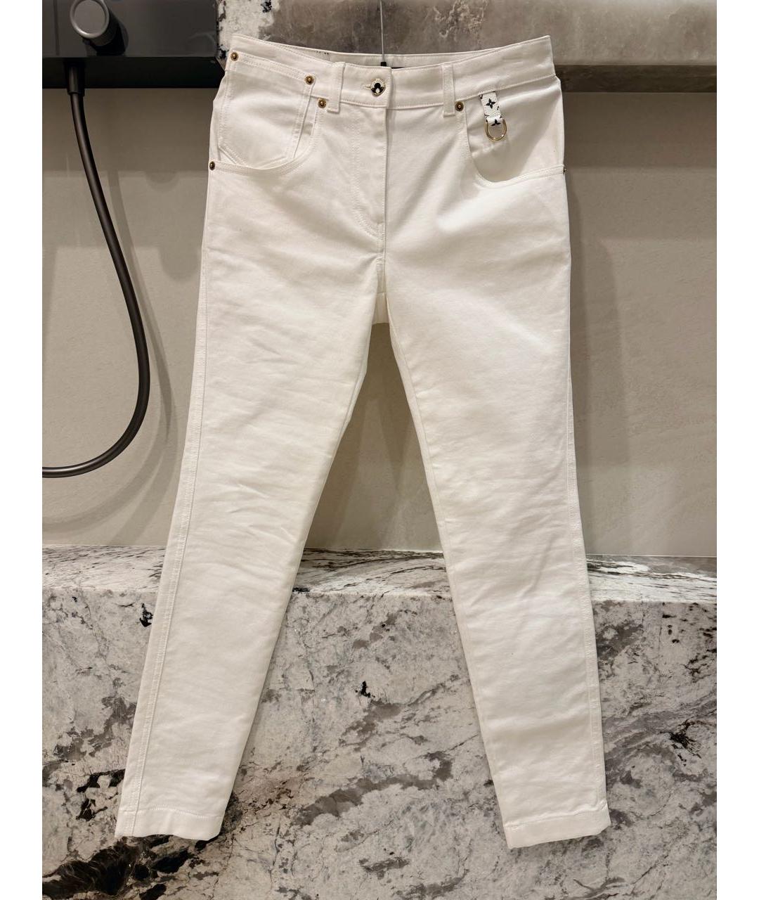 LOUIS VUITTON Белые хлопковые прямые джинсы, фото 6
