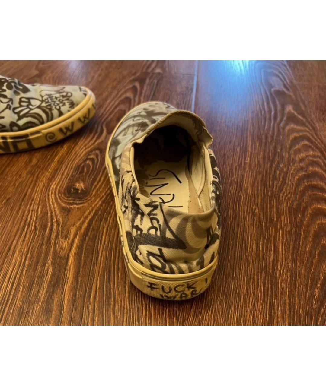 VETEMENTS Голубые кожаные слипоны, фото 4