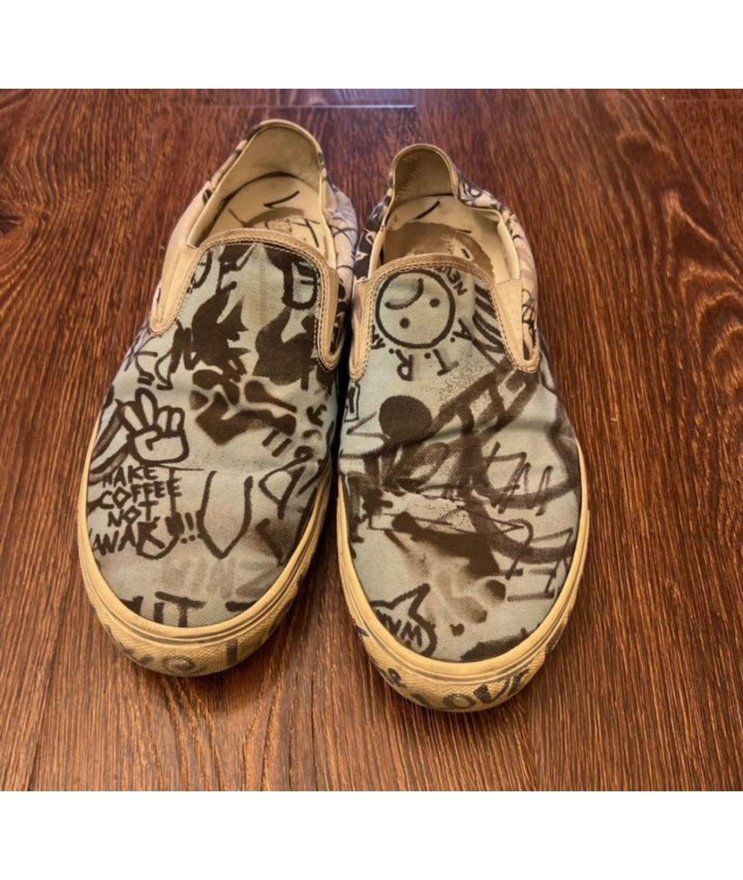 VETEMENTS Голубые кожаные слипоны, фото 3