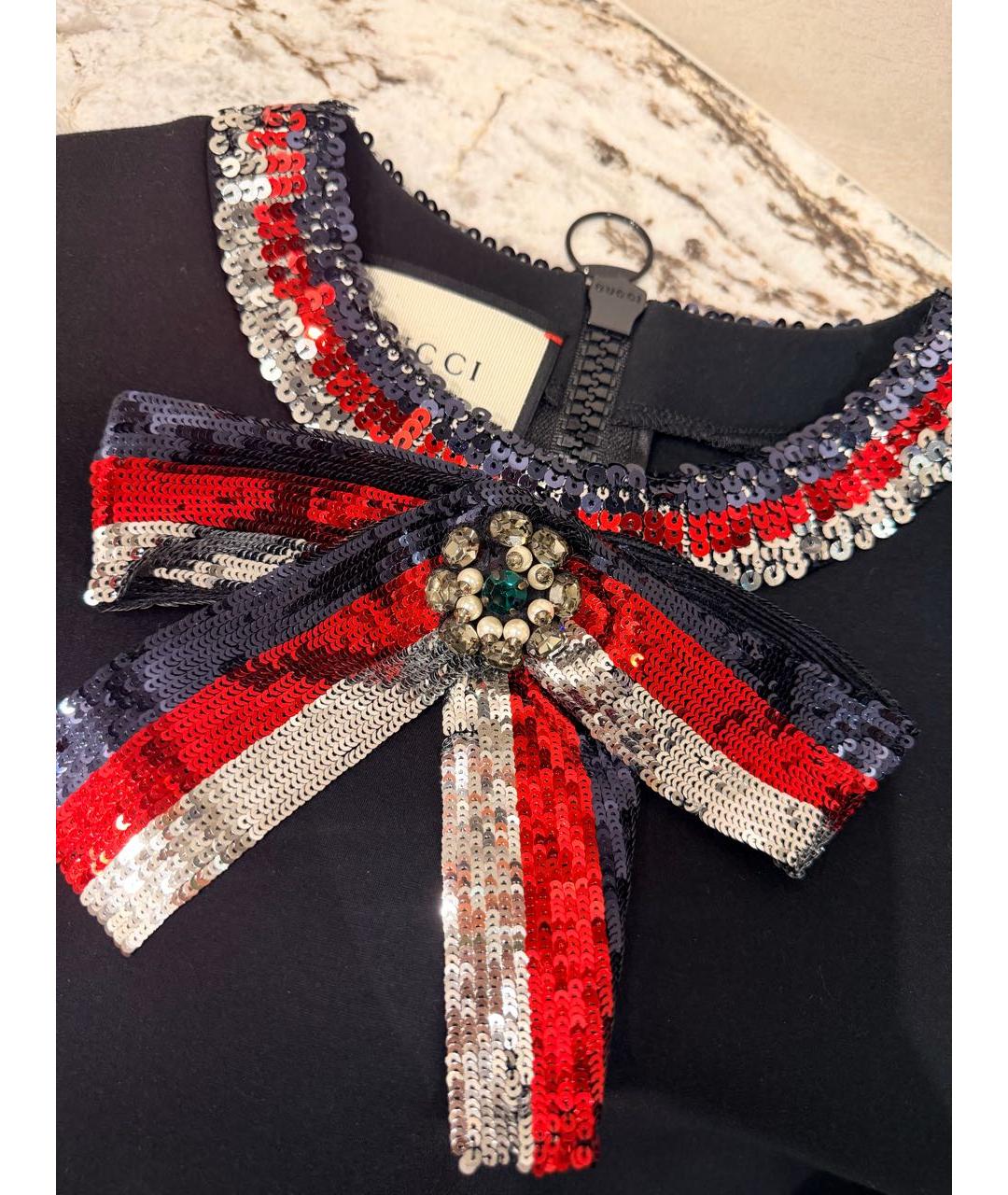 GUCCI Черный хлопковый джемпер / свитер, фото 3