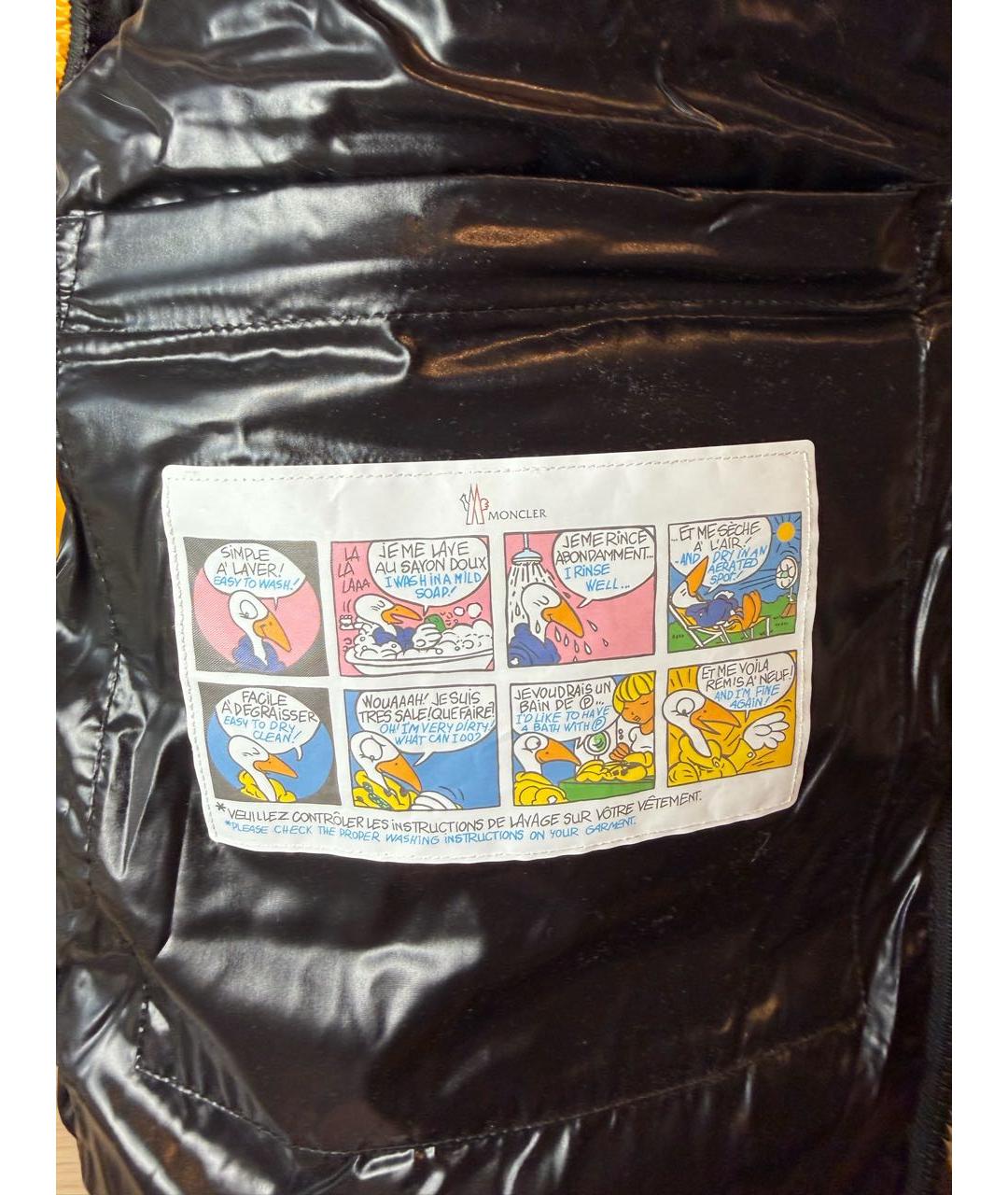 MONCLER Горчичный полиамидовый жилет, фото 6