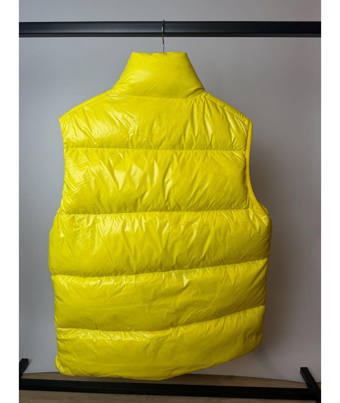 MONCLER Желтый полиамидовый жилет, фото 4