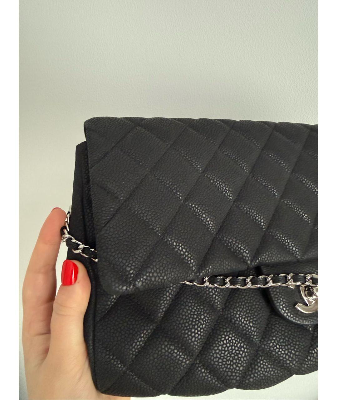 CHANEL Черная кожаная сумка через плечо, фото 5