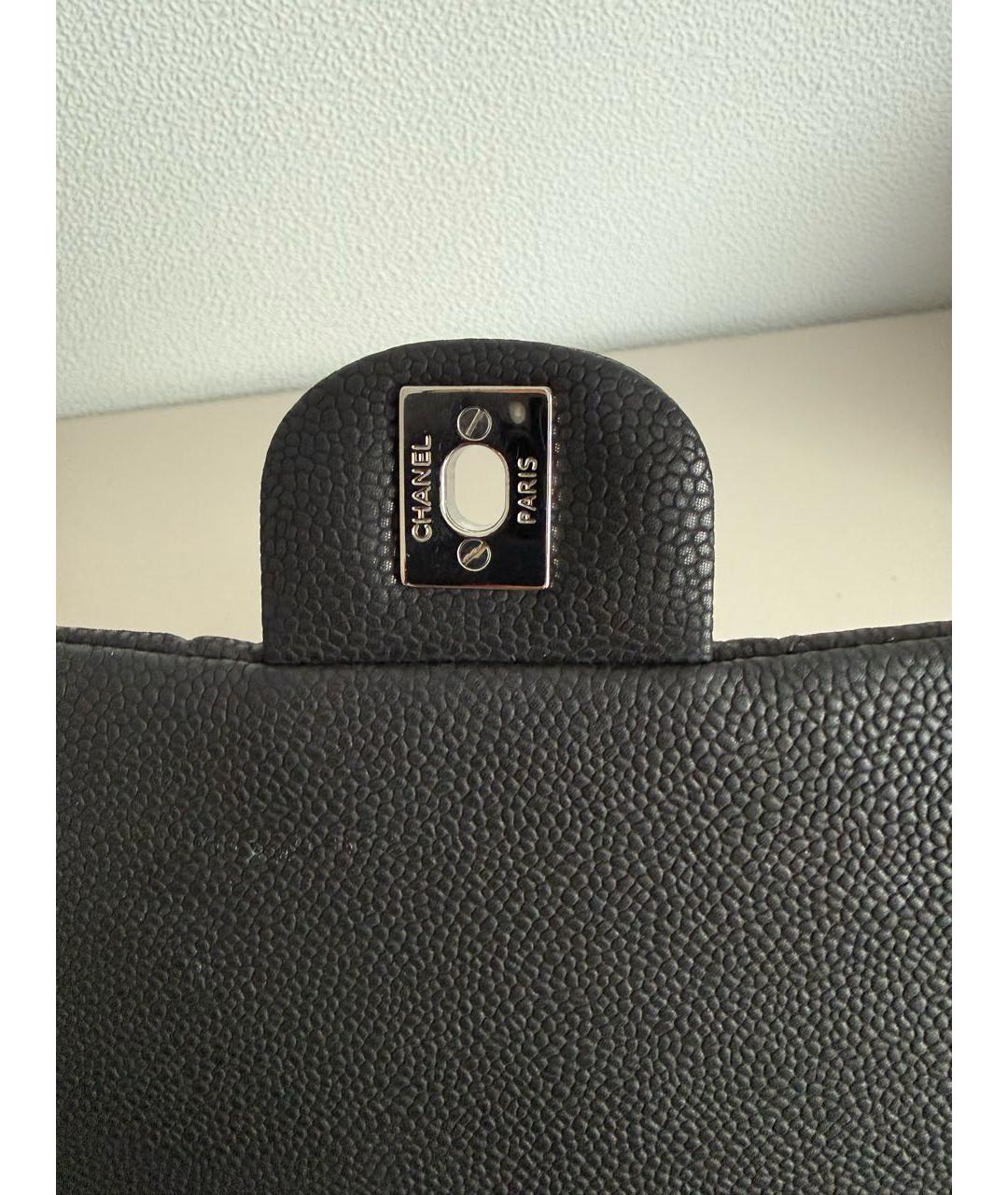 CHANEL Черная кожаная сумка через плечо, фото 7