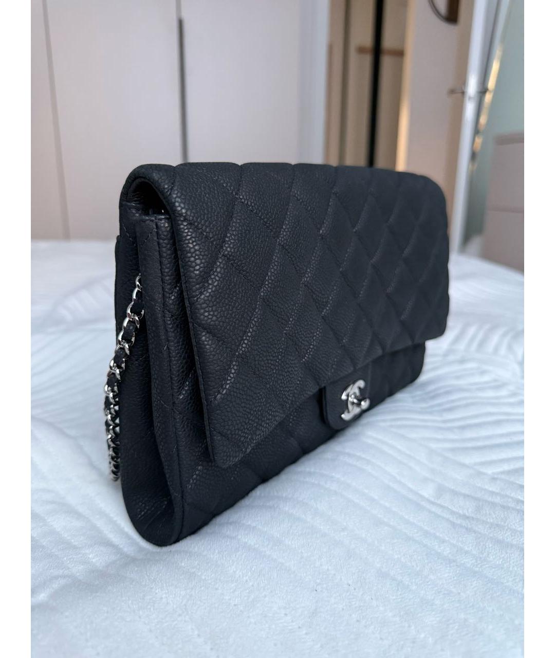 CHANEL Черная кожаная сумка через плечо, фото 2