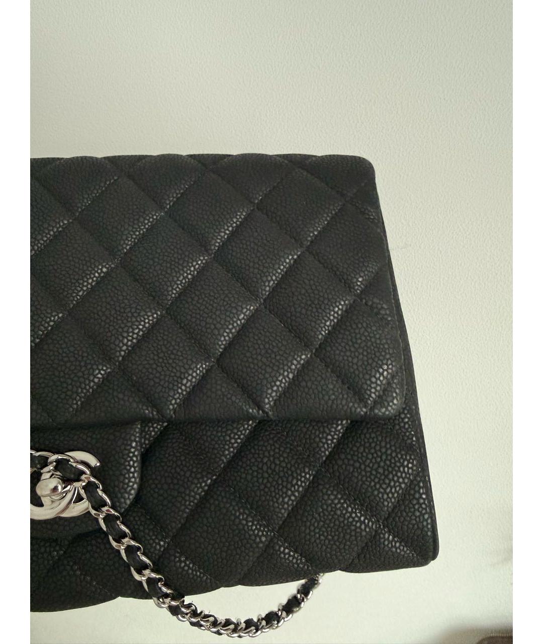 CHANEL Черная кожаная сумка через плечо, фото 6
