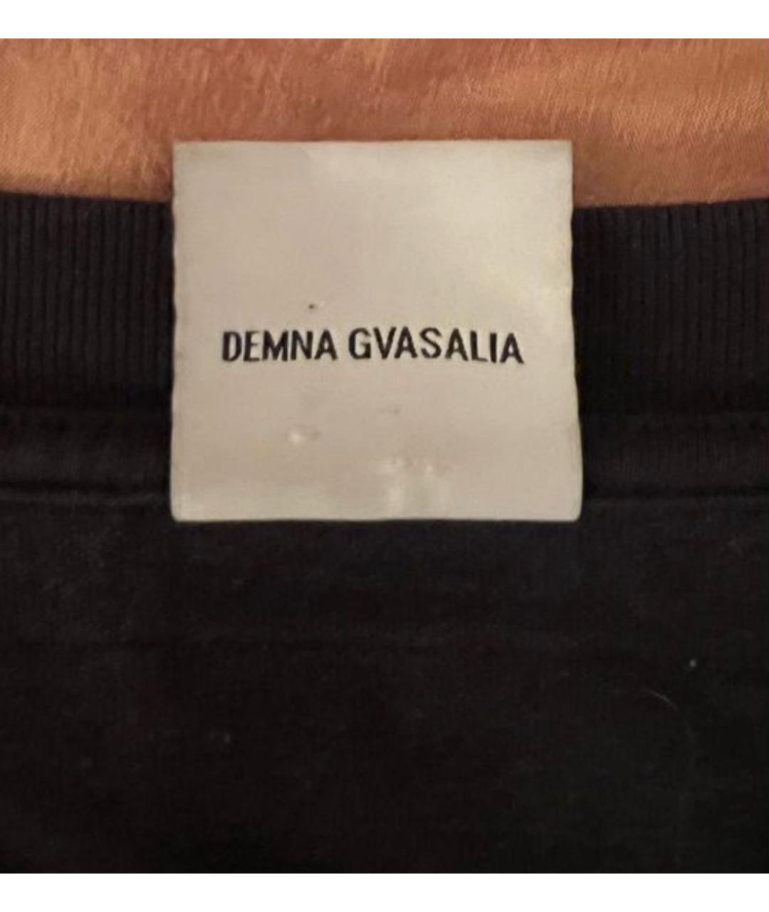 VETEMENTS Черная хлопковая футболка, фото 5