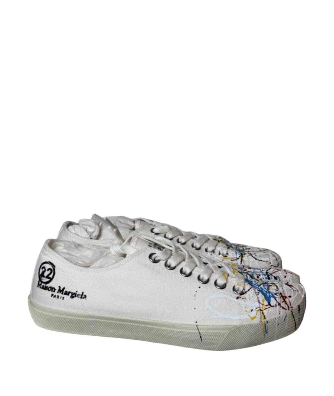 MAISON MARGIELA Белые текстильные кеды, фото 1