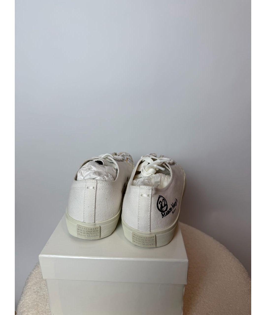 MAISON MARGIELA Белые текстильные кеды, фото 4