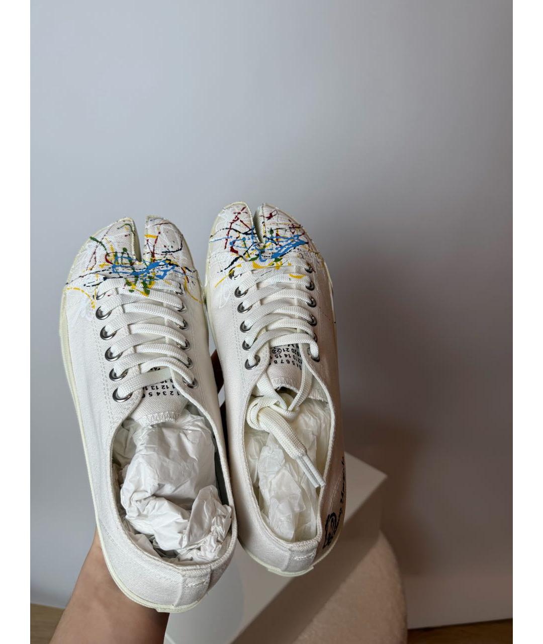 MAISON MARGIELA Белые текстильные кеды, фото 6